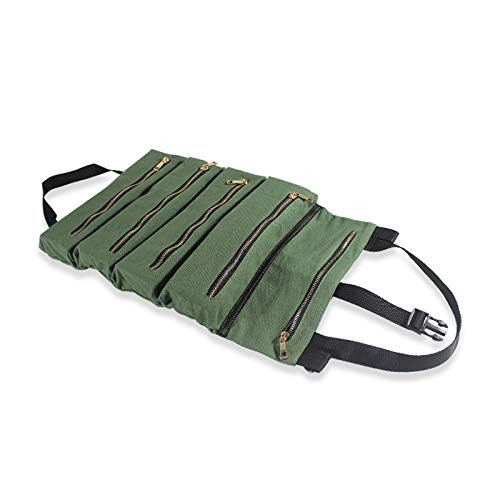 KLKLKL Multi-Purpose Roll Up Tool Bag Wrench Roll Pouch Hanging Tool Zipper Carrier Tote