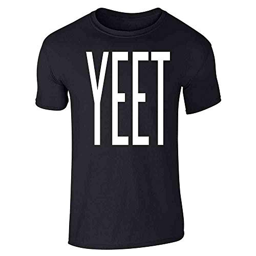 Pop Threads YEET Huge Text Funny Dank Meme Black M Graphic Tee T-Shirt for Men
