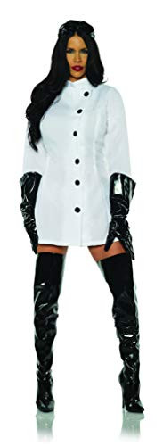 Underwraps Womens Mad Scientist Mini Dress Costume White Small