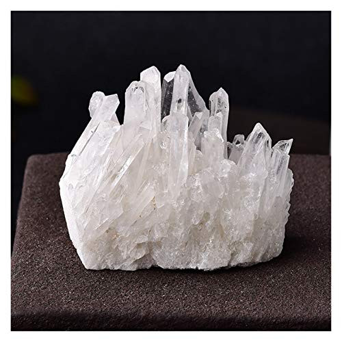 XIONGHAIZI 1PC Natural Crystal Cluster Raw Quartz White Stones Crystal Point Specimen Home Decoration Raw Crystals Minerales  Color   Irregular Size   1pc