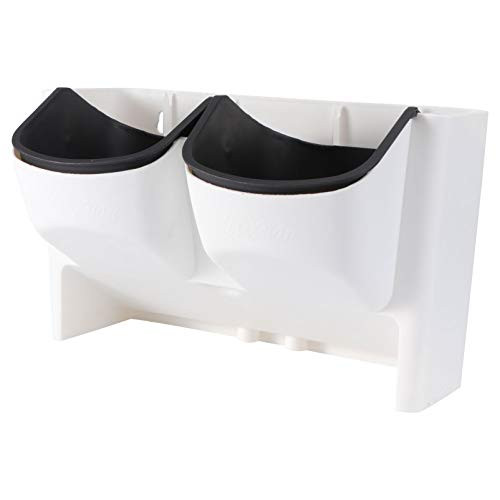 YARDWE Stackable Wall Flowerpots Wall Hanging Plant Pot Vertical Planter Set for Home Garden Balcony Flower Plant Succulent Pot  White
