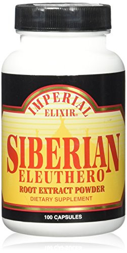 Imperial Elxir Siberian Eleuthero Root Extract Powder  100 Capsules