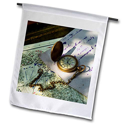 3dRose Alexis Photography - Objects Military - Napoleon Wars era. Vintage Pocket Watch on a Military Order and a map - 12 x 18 inch Garden Flag  fl_304550_1 3dRose Alexis Photography - Objects Military - Napoleon Wars era. Vintage Pocket Watch on a Military Order and a map - 12 x 18 inch Garden Flag  fl_304550_1