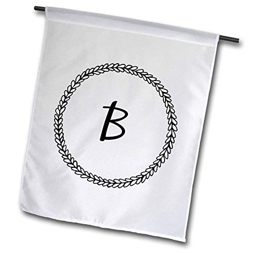 3dRose Merchant-Quote - Image of Doodly B Monogram - 12 x 18 inch Garden Flag  fl_305187_1