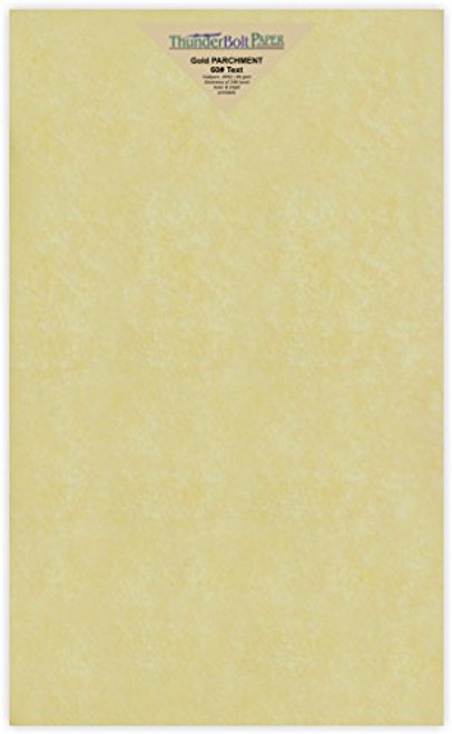 50 Gold Parchment 60lb Text Weight 8.5 X 14 inches Stationery Paper Colored Sheets Legal Size -Printable Old Parchment Semblance