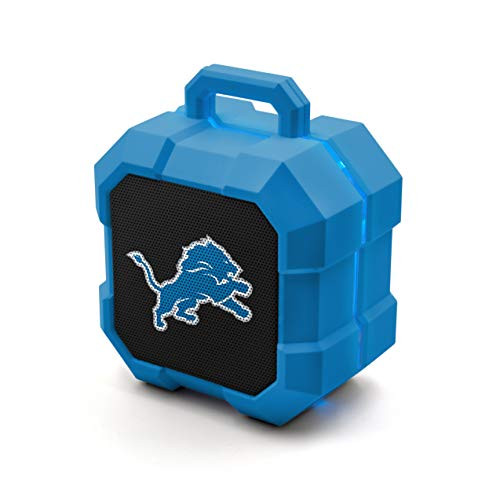 NFL Detroit Lions Shockbox LED Wireless Bluetooth Speaker Team Color