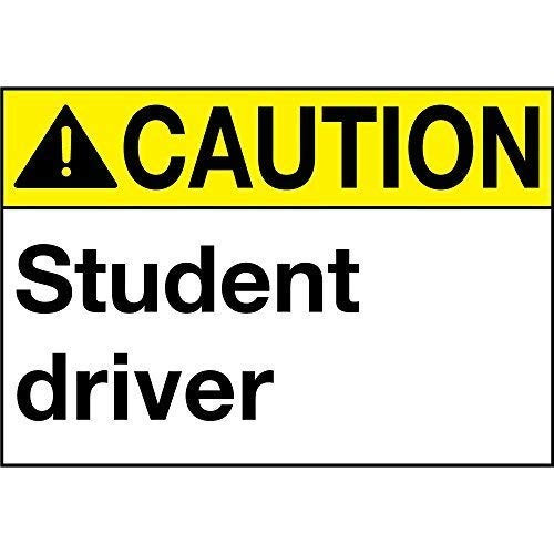 DYLAN MILLER Safety Sign - Caution Student Driver DYU0026 12 x 16 Inches Metal Sign Durable Indoor and Outdoor Signs Street Signs