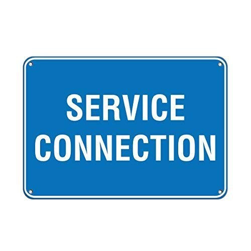 DYLAN MILLER Safety Sign - Service Connections Traffic Sign DYU0378 12 x 16 Inches Metal Sign Durable Indoor and Outdoor Signs Street Signs