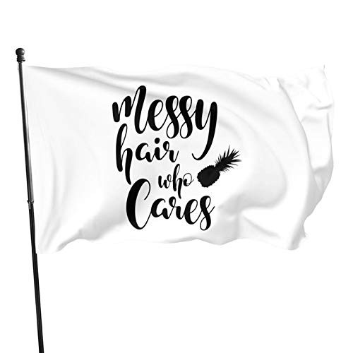 houqizhixiu Messy Hair Dont Care 3x5 Flag Pole Pride Flag Garden Flag Home House Flags Outdoor Flag 35 US Flag