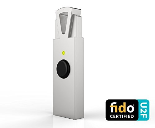 HyperFIDO Titanium U2F Security Key, Universal Two Factor Authentication USB HID interface for Online Security in Chrome, Windows/Linux/Mac OS, PayPal, Gmail, Facebook, GitHub, FIDO Alliance certifie