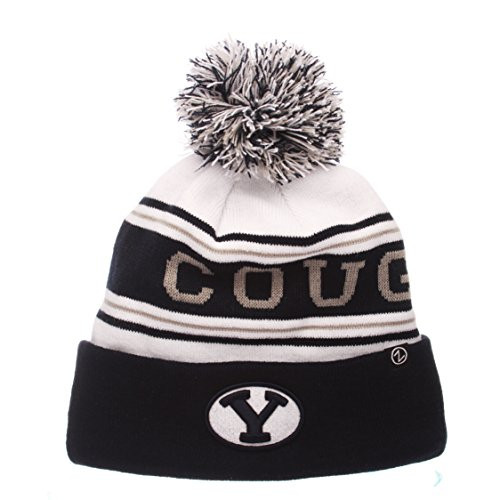 NCAA Zephyr Kansas Jayhawks Mens Finish Line Arctic Beanie Adjustable White Team Color