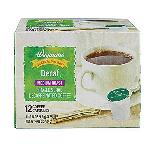 Wegmans Decaf Medium Roast Single Serve Coffee Capsules 12 Count Box