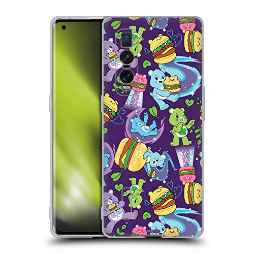 Head Case Designs Officially Licensed Care Bears Burger Pattern Sweet and Savory Soft Gel Case Compatible with Oppo Find X2 Pro
