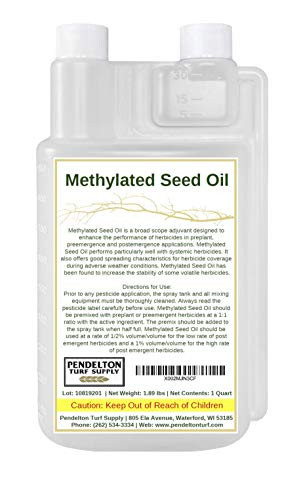 Pendelton Turf Supply Methylated Seed Oil   A Nonionic Adjuvant for Use with Preplant Pre-Emergent and Post-Emergent Herbicides  32 oz