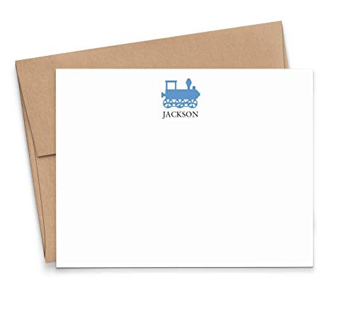 Train Personalized Stationery set Boys Personalized Baby Shower Thank You Card Boys Boys Personalized Thank You Cards Kids Your Choice of Colors and Quantity