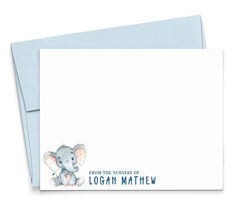 Elephant Baby Thank you cards Elephant Thank you cards Baby Shower Boy Personalized baby shower thank you cardsYour Choice of Colors and Quantity