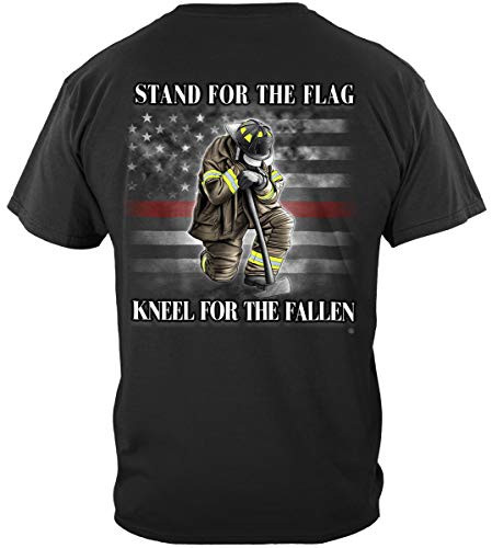 Firefighting Firefighters Shirts - Fire Gear Red Line T Shirts - Fireman - Shirt ADD169-2359XL