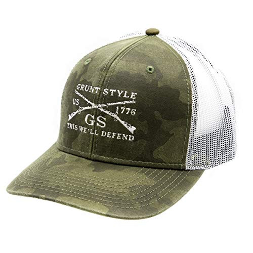Grunt Style GS Camo Embroidered Logo Hat  Military Green One Size