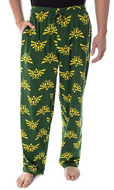Nintendo Mens The Legend of Zelda Hyrule Crest Soft Touch Cotton Pajama Pants XL Green Nintendo Mens The Legend of Zelda Hyrule Crest Soft Touch Cotton Pajama Pants XL Green