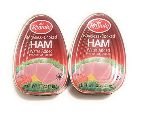 2 x 16oz Royale Ham Boneless Cooked Water Added from Canada Serve Hot Cold