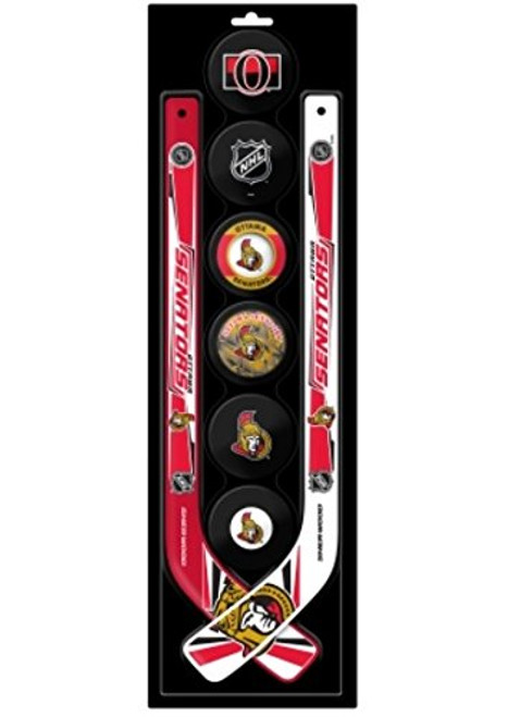 NHL Ottawa Senators Knee Hockey Set Mini Stick Foam Puck