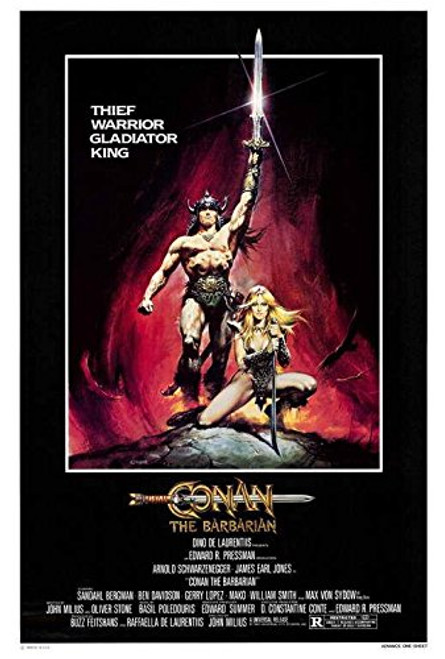 Conan the Barbarian Movie POSTER 27 x 40 Arnold Schwarzenegger James Earl Jones A MADE IN THE U.S.A. Conan the Barbarian Movie POSTER 27 x 40 Arnold Schwarzenegger James Earl Jones A MADE IN THE U.S.A.