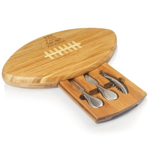 PICNIC TIME NCAA Arizona Wildcats Quarterback Cheese Set, 15-Inch