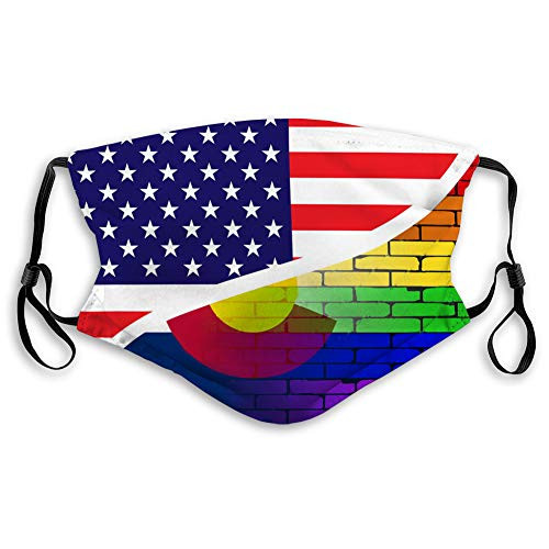 NYNELSONG Anti-Dust Cover Adjustable Earloop Gay Rainbow Wall Colorado Flag Fashion Cover