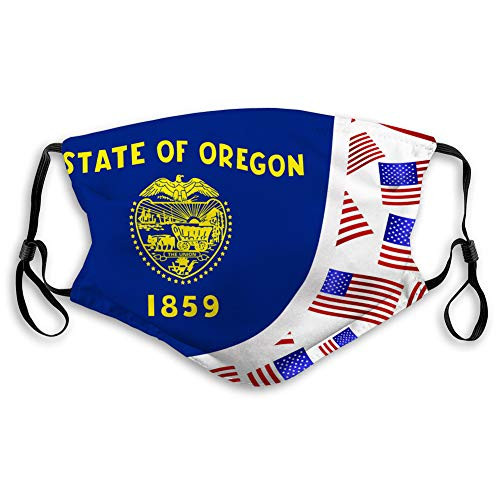 Cool Mouth Cover for Gardening Climbing Daily Use Oregon-Flag-on-White-Background-USA-State-Flag Safety Covers Cool Mouth Cover for Gardening Climbing Daily Use Oregon-Flag-on-White-Background-USA-State-Flag Safety Covers