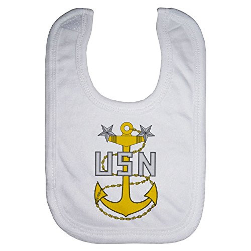 ExpressItBest Microfiber Baby Bib - US Navy Master Chief Petty Officer Rank ins  Collar