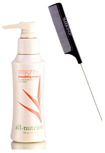 All-Nutrient Straight  plus  Smoothing Cream Frizz-Free Hair Control Creme  w  Sleek Comb  UV plus  Color Protection 100 percent Vegan  3.4 oz   travel size