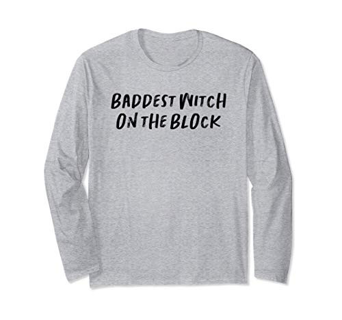 Funny Aunt Gift Auntie Gifts Baddest Witch on the Block Long Sleeve T-Shirt