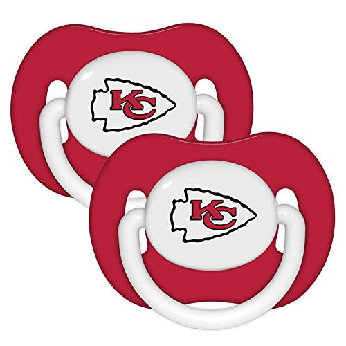 Kansas City Chiefs Red 2-Pack Infant Pacifier Set - 2015 NFL Solid Color Baby Pacifiers