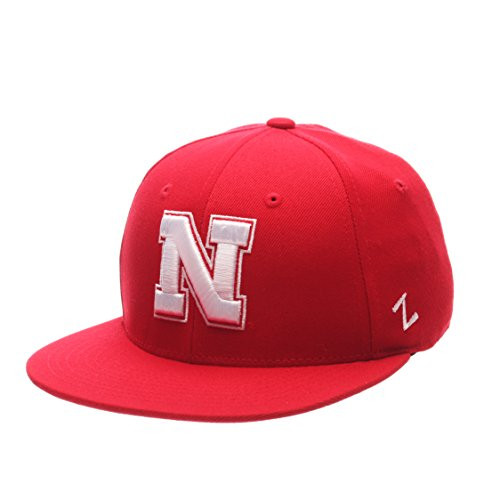 NCAA Zephyr Nebraska Cornhuskers Mens M15 Fitted Hat Size 7 5 8 Red