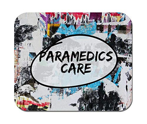 Makoroni - Paramedics Care Paramedic - Non-Slip Rubber - Computer Gaming Office Mousepad