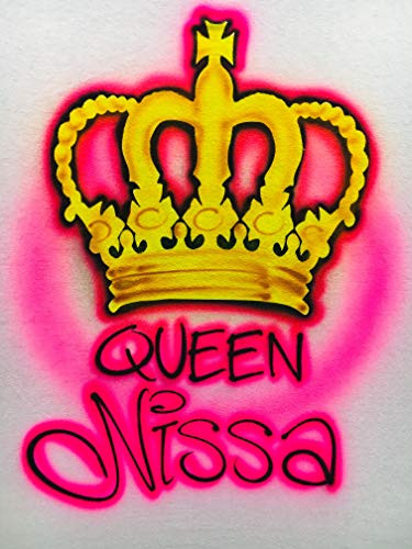 Airbrushed Queen T Shirt Airbrush Crown Design