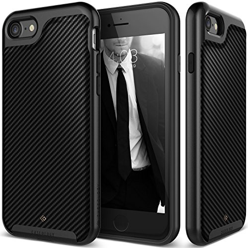 Caseology Envoy Series iPhone 8/7 Cover Case with Leather Slim Protective for Apple iPhone 7 (2016) / iPhone 8 (2017) - Matte Black