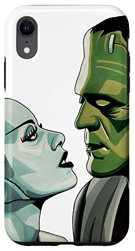 iPhone XR Frankenstein Monster  and  Bride Romantic Kiss Scene Case