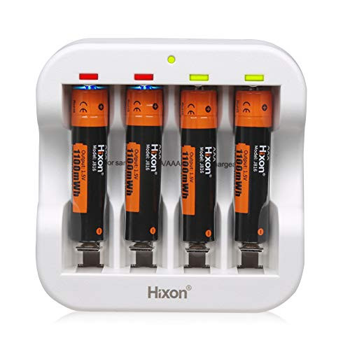 Rechargeable AAA BatteriesHixon 1100mWh Triple AAA Batteries Size1.5V AAA Rechargeable Lithium Batteries1500 Cycles4 Count with 2H Fast Rechargeable AA AAA Battery Charger. Rechargeable AAA BatteriesHixon 1100mWh Triple AAA Batteries Size1.5V AAA Rechargeable Lithium Batteries1500 Cycles4 Count with 2H Fast Rechargeable AA AAA Battery Charger.