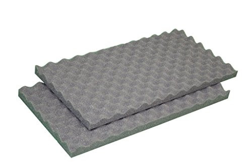 Egg Crate Foam Cushion 2 inch  Thick 18 inch W x24 inch L Acoustic Panels Sound Proof Foam Padding Foam Sheets Foam Pad Dampening Foam Convoluted Packing Foam
