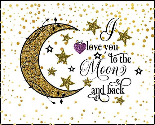 I love you to the moon and back nursery print moon and stars