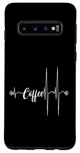 Galaxy S10 Coffee Heartbeat Life Line Caffeine Love Addiction Mom Life Case