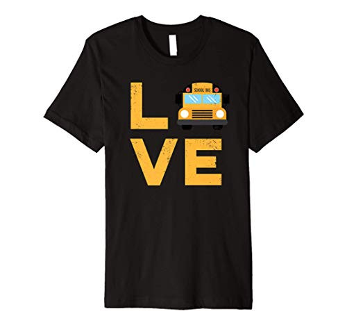 Love School Bus Driver Typography Premium T-Shirt