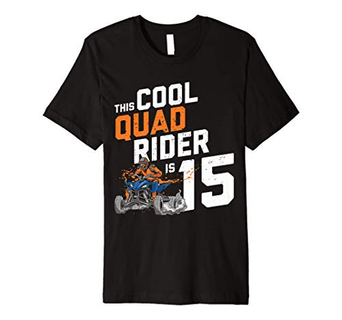 15th Birthday Gift Quad Driver Retro ATV 4x4 Boys Kids Premium T-Shirt