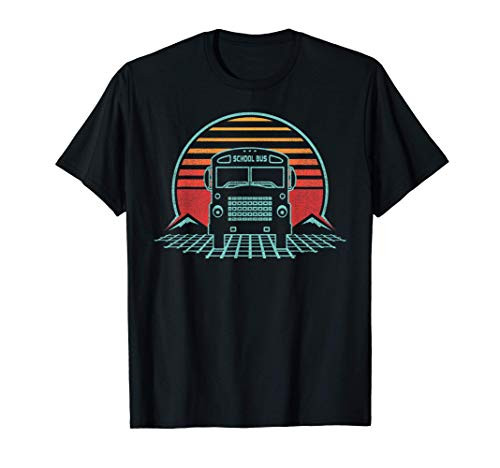 School Bus Driver Retro Vintage 80s Style Gift T-Shirt