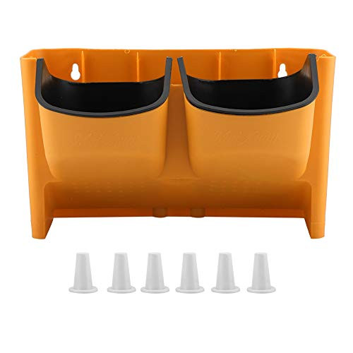 Rehomy Vertical Wall Hanging Planter 2 Pockets Stackable Felt Plants Flower Growing Pot for Herbs Succulents Artificial Plants Garden Indoor Outdoor Patios  Orange
