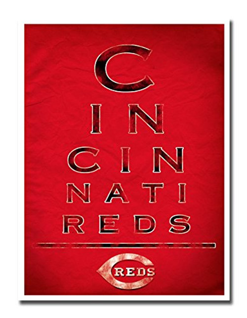 ATLAS Cincinnati Reds Eye 12x16 Poster Print Wall Art Decor
