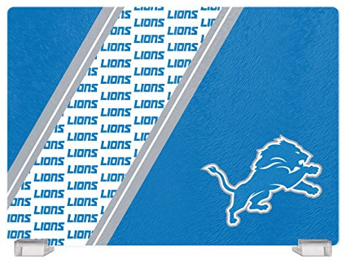 Duck House NFL Detroit Lions Tempered Glass Cutting Board with Display Stand