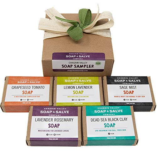 Natural Soap Sampler Gift Box- 5 Bars - Chagrin Valley Soap and Salve Natural Soap Sampler Gift Box- 5 Bars - Chagrin Valley Soap and Salve