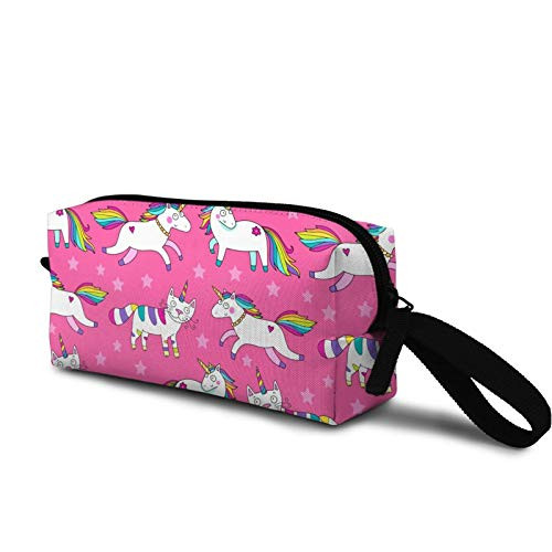 cute unicorns Cosmetic Bag Cute Travel Makeup Bag Pouch Organizer Gift for Women Girls